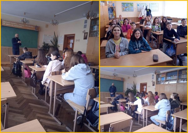 Зустріч учнів 7-В класу із священником Тарасом Карвацьким