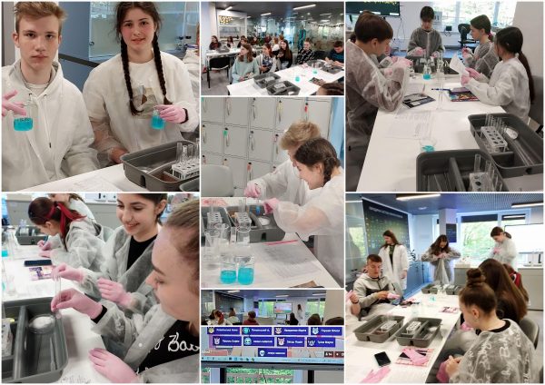 Практична робота учнів 8-Б класу з хімії у міжшкільній хімічній лабораторії  Lviv Open Lab.